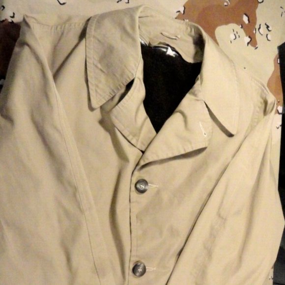 sz42 USMC MARINE CORP MENS ALL WEATHER TRENCH OVERCOAT COAT & LINER LD 2478